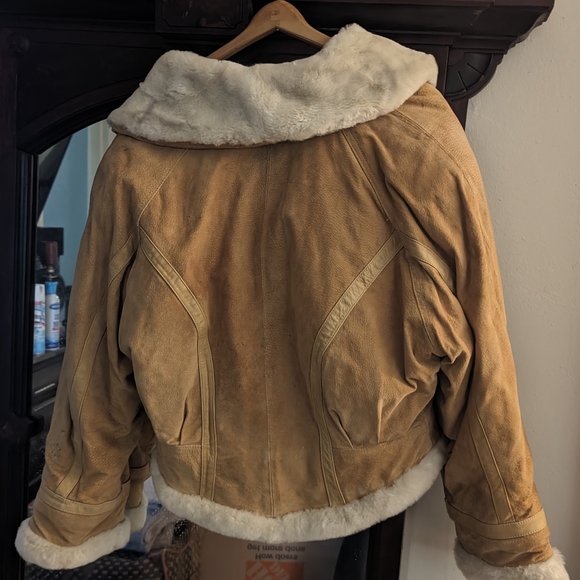 Adventure Bound Wilson’s Tan Leather Jacket Coat Size large - Picture 6 of 12